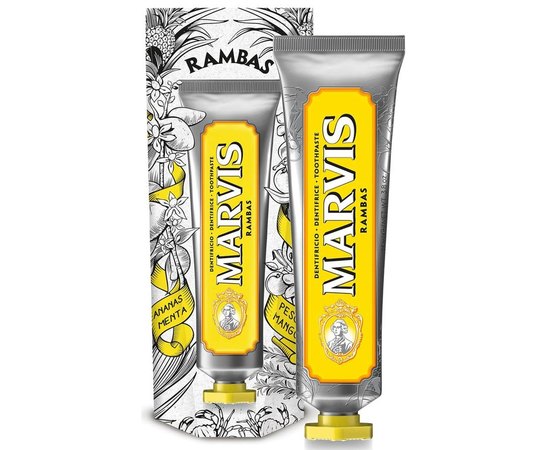Зубная паста со вкусом спелого персика, ананаса и манго Marvis Marvis Rambas Limited Edition Toothpaste, 75 ml, изображение 4