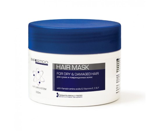 Маска для сухих и поврежденных волос с кератиновыми аминокислотами и комплексом витаминов A-E-F Tico Professional Expertico Mask For Dry Damaged Hair, 300 ml