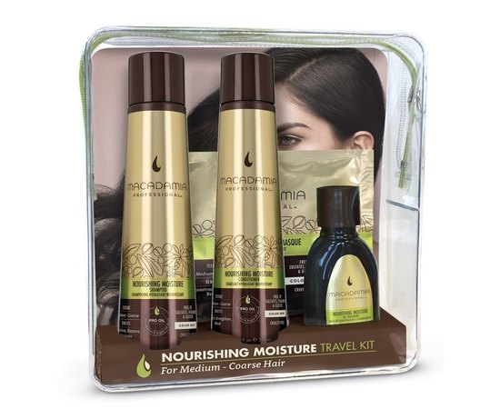 Macadamia PROF Nourishing Moisture Travel Kit Набір для всіх типів волосся, фото 
