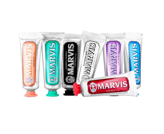 Набор из 7 видов различных классических паст Marvis Flavour Collection Toothpaste Gift Set, 7x25 ml, изображение 3