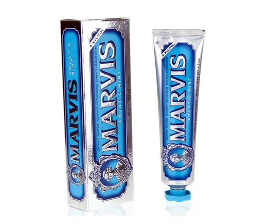 Зубная паста Морская Мята с ксилитолом Marvis Aquatic Mint + Xylitol, 85 ml, изображение 2