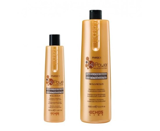 Кератиновый шампунь для сухих и поврежденных волос Шаг 1 Echosline Ki Power Shampoo