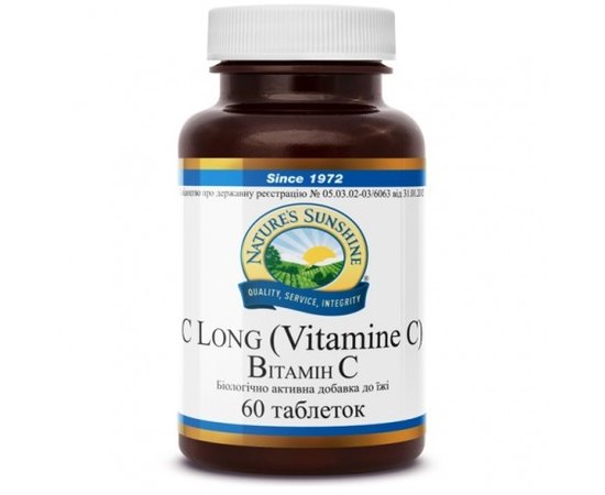 NSP Vitamin C (C Long) Вітамін C НСП, 60 таблеток по 1280 мг, фото 