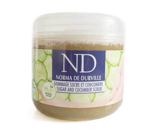 NORMA de DURVILLE Sugar and Cucumber Scrub Пілінг для тіла з цукром і екстрактом огірка, 400 г, фото 