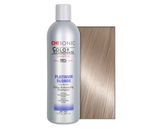 Тонирующий шампунь для волос CHI Ionic Color Illuminate Platinum Blonde Shampoo, 739 мл, изображение 3