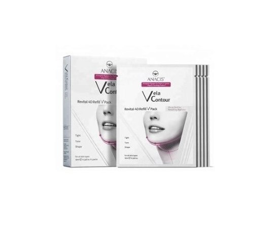 Моделирующая лифтинг-маска для V-контура лица Anacis Vela Contour 4D Refill V Pack, 5x10 ml