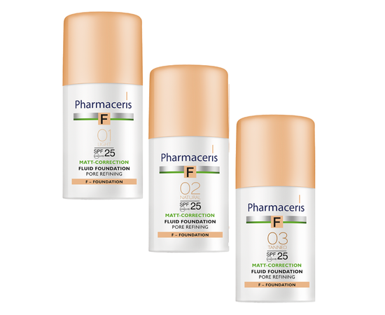 Тональный флюид матирующий SPF25 Pharmaceris F Mattifying Fluid Pore Refining, 30 ml, изображение 2