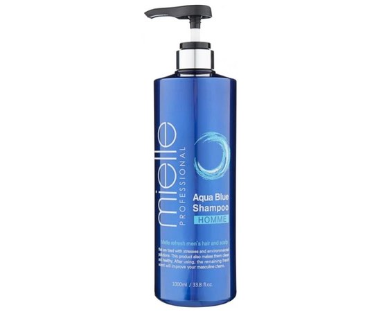 Шампунь для мужчин с Ментолом Mielle Aqua Blue Shampoo Homme, изображение 2