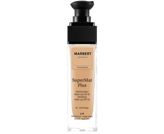 Marbert Foundation CarePlus Mattifying Make-Up SPF20 Матирующий тональный крем, 30 мл, изображение 3