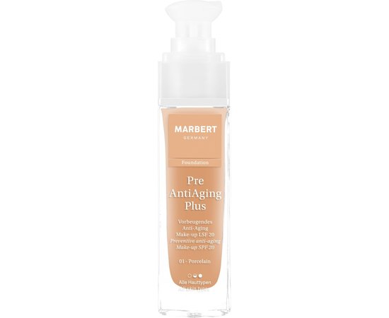 Marbert Foundation PreAntiAgingPlus Preventive Anti-Aging Make-Up With SPF20 Профилактический омолаживающий тональный крем, 30 мл, изображение 3