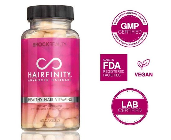 Витамины для волос диетическая добавка Hairfinity Healthy Hair Vitamins, 60 шт, изображение 3