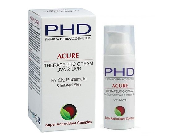 PHD Acure Therapeutic Cream - Зволожуючий лікувальний крем для жирної, роздратованою і проблемної шкіри, 50 мл, фото 