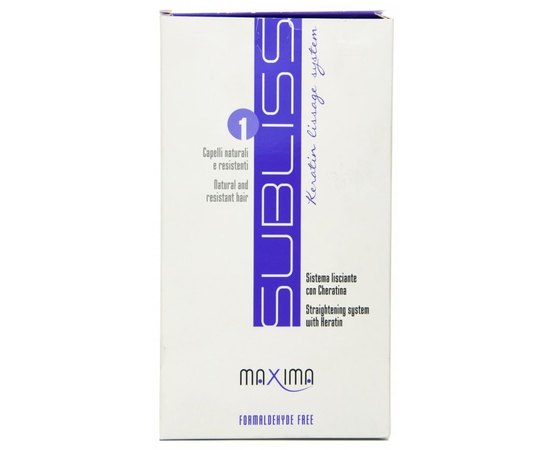 Набор кератиновое выпрямление волос  Maxima Subliss Keratin Lissage Professional Kit №1, изображение 2