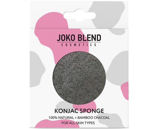 Спонж для лица с бамбуковым углем Joko Blend Konjac Sponge 