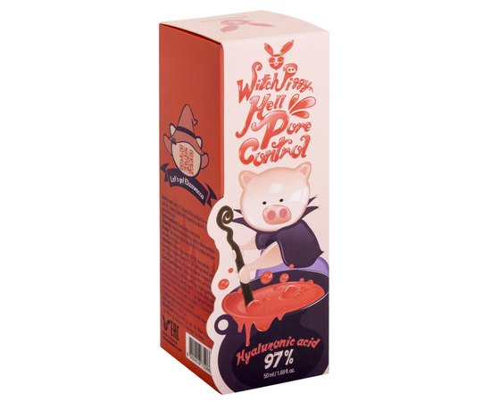 Ампульная сыворотка для расширенных пор с 97% гиалуроновой кислоты Elizavecca Witch Piggy Hell Pore Control Hyaluronic Acid, 50 ml, изображение 2