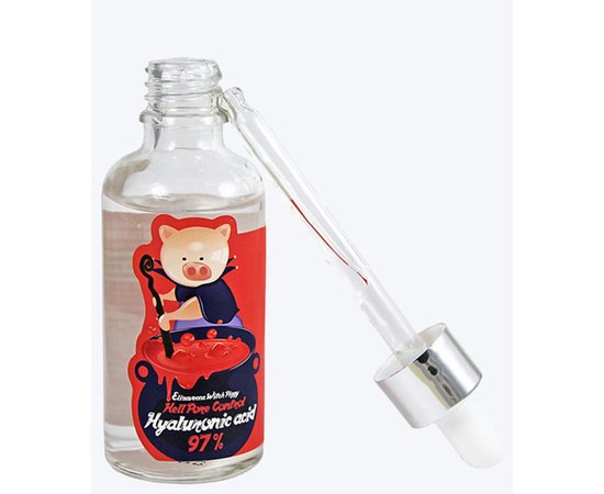 Ампульная сыворотка для расширенных пор с 97% гиалуроновой кислоты Elizavecca Witch Piggy Hell Pore Control Hyaluronic Acid, 50 ml, изображение 6