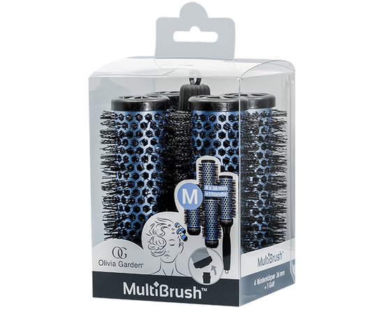 Набор брашингов для укладки волос 36 мм со съемной ручкой в комплекте Olivia Garden Multibrush