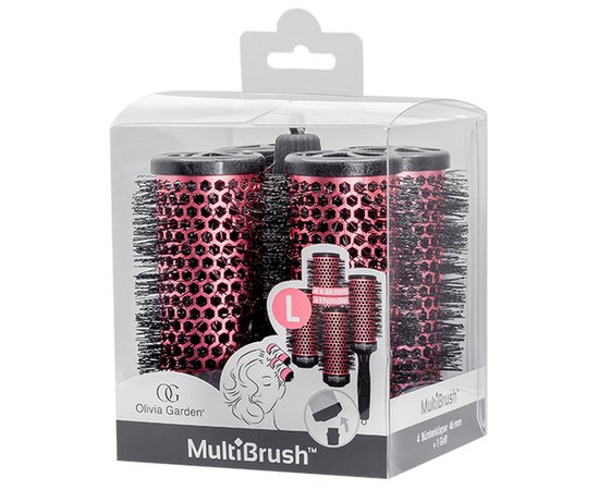 Набор брашингов для укладки волос 46 мм со съемной ручкой в комплекте Olivia Garden Multibrush
