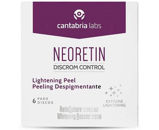 Cantabria Neoretin Discrom Control Pigment Peel Pads Освітлюючий пілінг в дисках, 6 шт х 1 мл, фото _ab__is.image_number.default