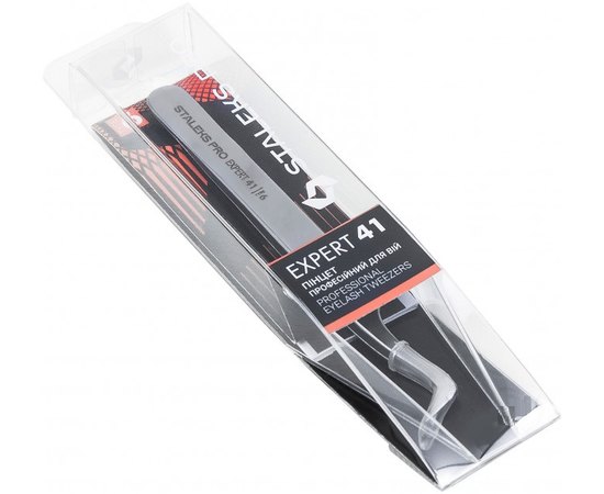 Пинцет профессиональный для ресниц башмачок Staleks Pro Expert 41 Type 6, изображение 3