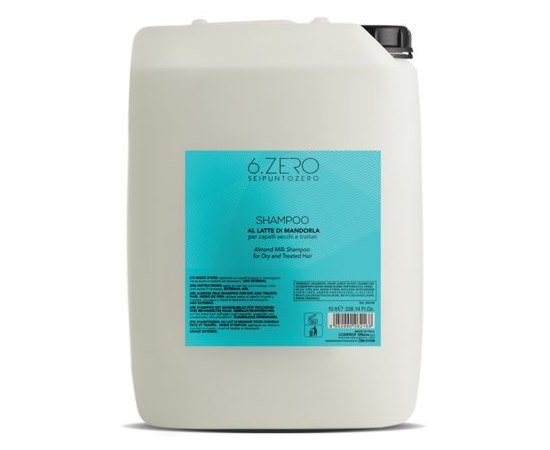 Шампунь с миндальным молочком для сухих и поврежденных волос SeipuntoZero Salon Treatments Al Latte Di Mandorla Shampoo, 10 l, изображение 2