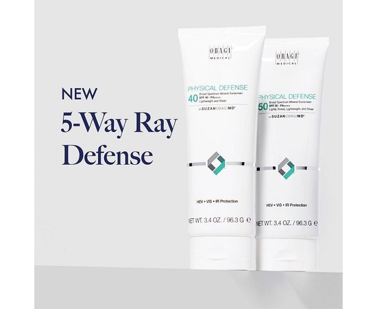 Защита широкого спектра для лица SPF40 Obagi Suzan Physical Defense Broad Spectrum, 96,3 g, изображение 2