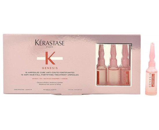 Ампулы для укрепления склонных к выпадению волос Kerastase Genesis Anti Hair-Fall Fortifying Treatment Ampoules, 10x6 ml, изображение 4