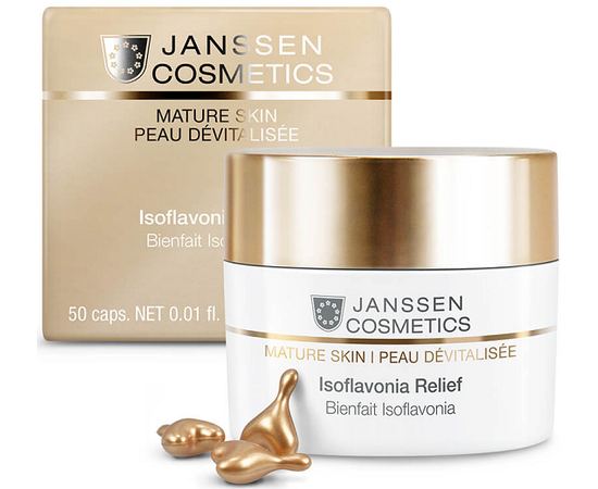 Janssen Cosmeceutical Mature Skin Isoflavonia Relief Капсули з ізофлавонами, 50 шт, фото 
