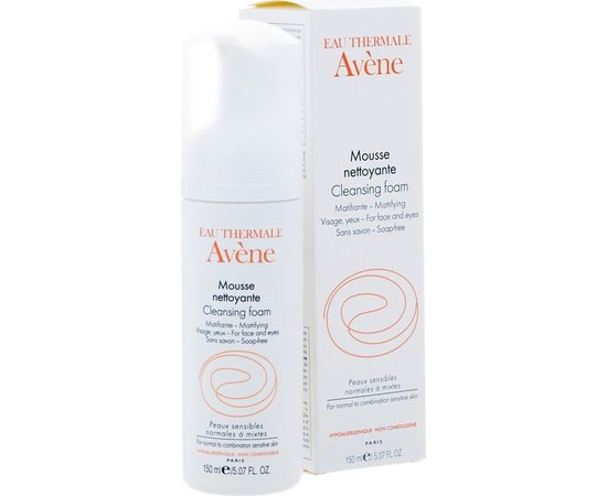 Мусс для очищения нормальной и комбинированной кожи Avene Cleansing Foam, 150 ml, изображение 3