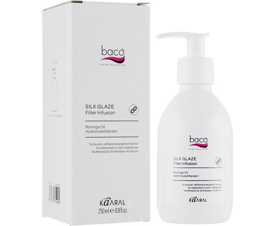 Kaaral Baco Silk Glaze Filler Infusion Кератіновий філлер-наповнювач для зміцнення волосся, 250 мл, фото _ab__is.image_number.default