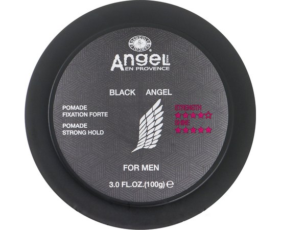 Мужская помада для волос сильной фиксации Angel Professional Black Angel Pomade Strong Hold, 100 ml
