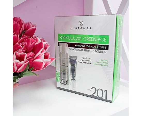 Набор Комплексный уход для кожи с акне Histomer Formula 201 Green Age Complete Acne Kit, изображение 4
