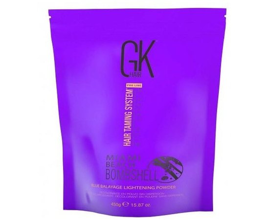 Осветляющая пудра для балаяжа Global Keratin Miami Beach Blue Powder, 450 g, изображение 3