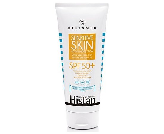Солнцезащитный крем для лица и тела с очень высоким фактором защиты SPF50+ Histomer Histan Sensitive Skin Active Protection, 200 ml