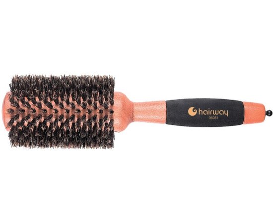 Брашинг для волос сплошной с натуральной V-образной 100 % кабаньей щетиной HairWay, изображение 3