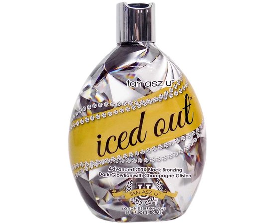 Крем для гламурного загара в солярии с комбинированными бронзантами и бриллиантовой пылью 200X Tan Asz U Ice Out, изображение 2