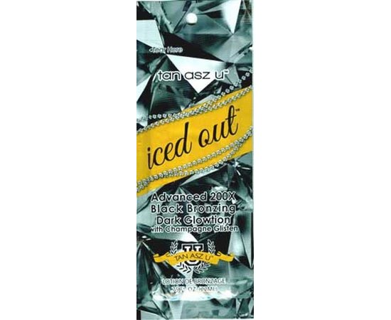 Tan Asz U Iced Out 200X Крем для гламурної засмаги в солярії з комбінованими бронзантами і діамантовим пилом, фото 
