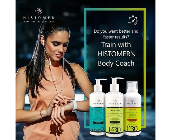 Крем для похудения Histomer C30 Lipo Gym Slimming Body Cream, 400 ml, изображение 3