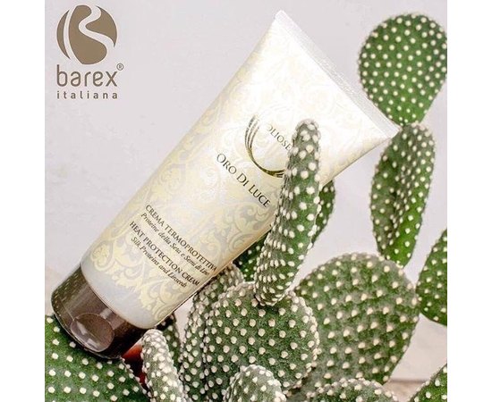Крем термозащитный с протеинами шелка и семенем льна Barex Olioseta Oro Di Luce.