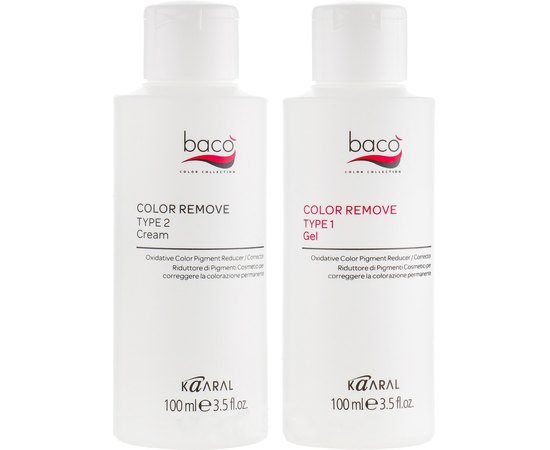 Kaaral Baco Color Remove Змивка фарби з волосся, 100 мл + 100 мл, фото 