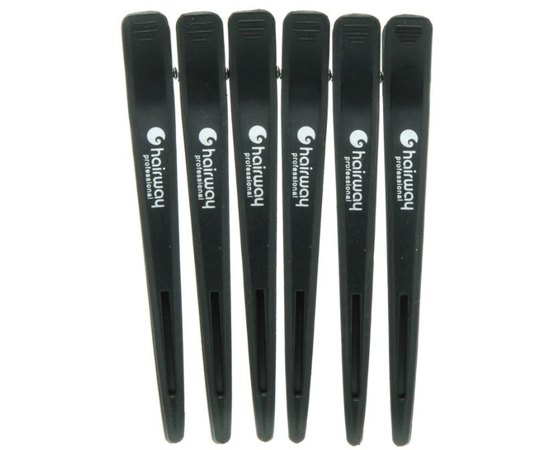 Зажим для волос карбоновый HairWay 42031, 6 шт, изображение 2