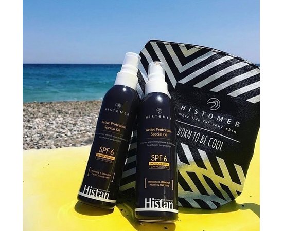 Солнцезащитное масло-бронзатор SPF6 Histomer Histan Active Protection Oil, 200 ml, изображение 4