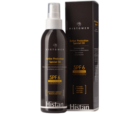 Солнцезащитное масло-бронзатор SPF6 Histomer Histan Active Protection Oil, 200 ml