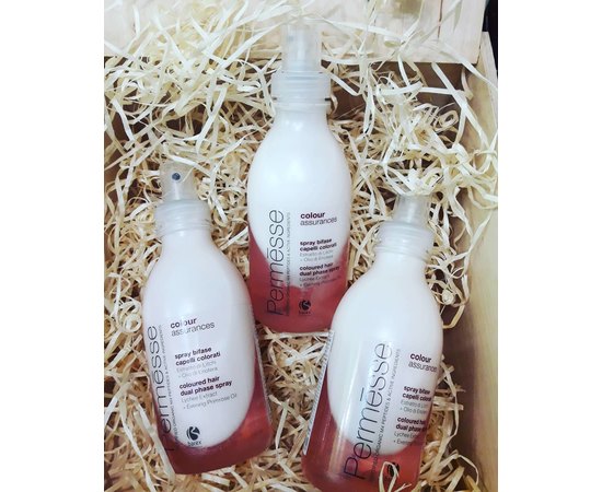 Двухфазный  спрей-кондиционер для окрашенных волос с экстрактом личи и маслом энотеры Barex Permesse Coloured Hair Dual Phase Spray, 250 ml, изображение 2