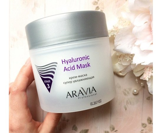 Крем-маска супер увлажняющая Aravia Professional Hyaluronic Acid Mask, 300 ml, изображение 5