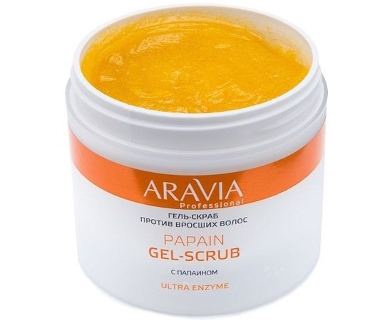 Гель-скраб против вросших волос Aravia Professional Papain Gel-Scrub, 300 ml, изображение 5