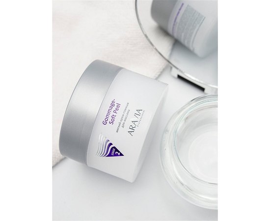 Мягкий крем-гоммаж для массажа Aravia Professional Gommage - Soft Peel, 150 ml, изображение 6