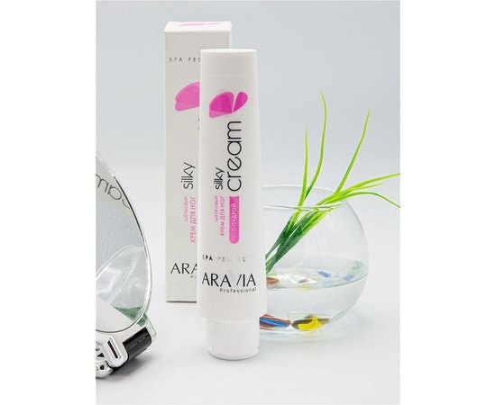 Шёлковый крем для ног с пудрой Aravia Professional Silky Cream, 100 ml, изображение 6