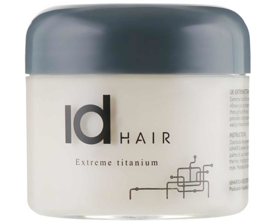 Воск для стайлинга экстрасильной фиксации id Hair Original Extrem Titanium, 100 ml