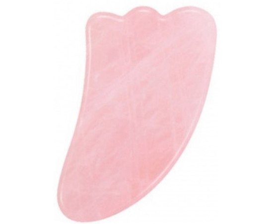 Шкребок гуа-ша для обличчя і тіла з рожевого кварцу, фото 